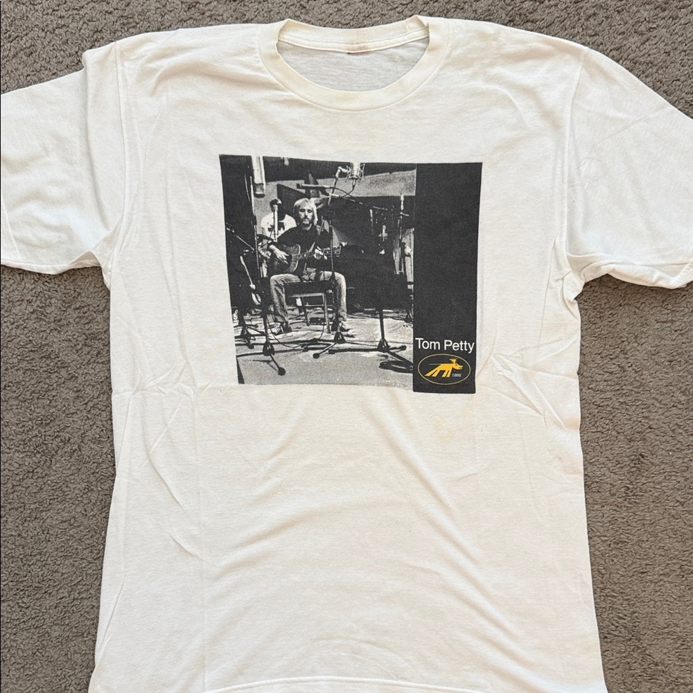 Tom Petty 1995 Vintage Shirt - White - Size Medium Dogs With Wings Tour